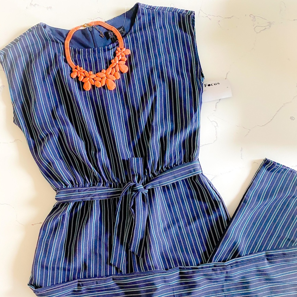 Stripes Long Jumpsuit